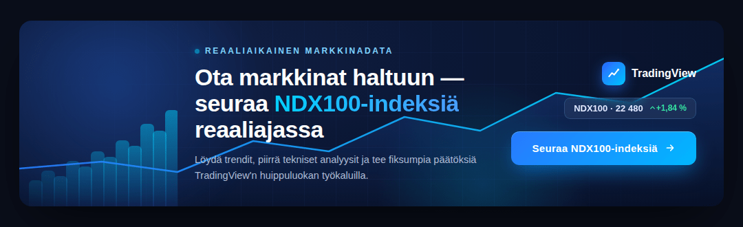 Tutustu NDX100 indeksiin TradingView palvelussa